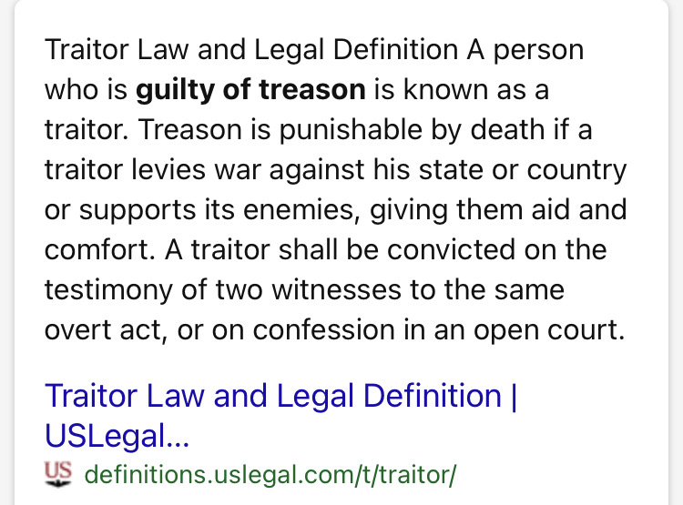 The Definition of Treason Under American Law